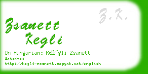 zsanett kegli business card